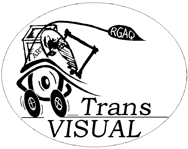 transVISUAL logo in oval for sticker