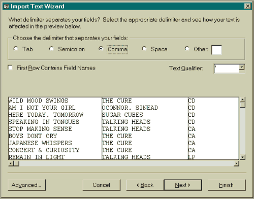 Import TextFile