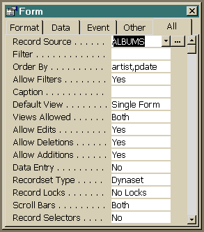 Form Properties