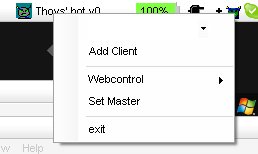 r-click on tray icon of running client program